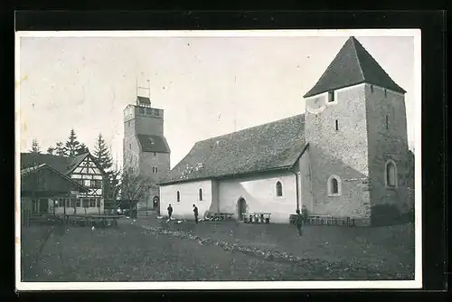 AK Moritzberg, Aussichtsturm im Bau, Kirche, Gasthaus Bergwirtschaft