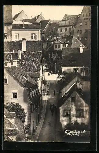 AK Meersburg a. B., Die Steig aus der Vogelschau