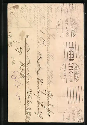 Künstler-AK Nürnberg, Kaiserstallung, Stadtwappen