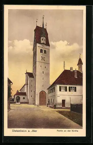 AK Dietenheim /Iller, Partie an der Kirche