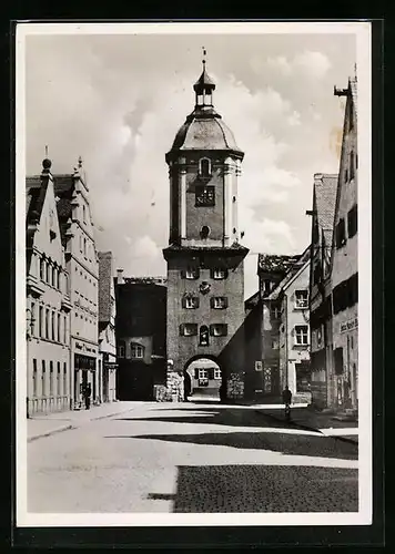 AK Dillingen a. D., Hauptstrasse mit Stadttor
