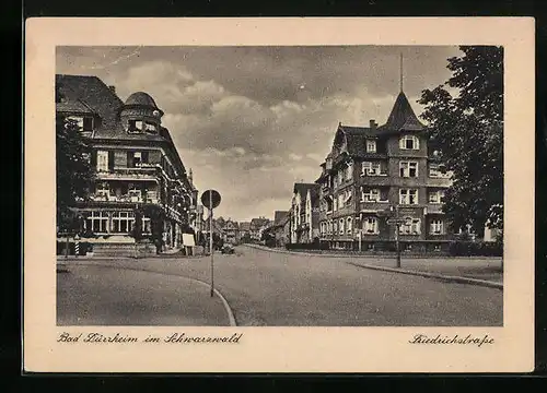 AK Bad Dürrheim /Schwarzwald, Friedrichstrasse mit Parkhotel