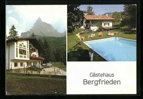 AK Seis am Schlern, Gästehaus Bergfrieden mit Swimming Pool