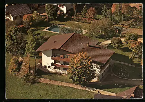 AK Seis am Schlern, Hotel Villa Diana aus der Vogelschau