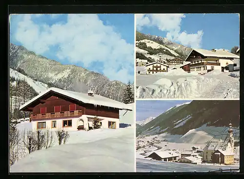 AK Oberjarl-St. Johann /Ahrntal, Haus Familie A. Oberschmied, Ortspartie
