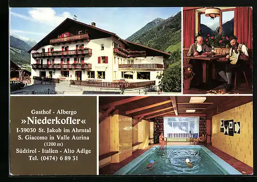 AK St. Jakob /Ahrntal, Gasthof Niederkofler - Haus, Stube, Hallenbad