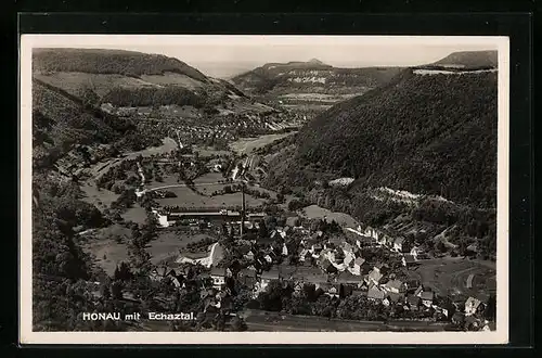 AK Honau, Ortspartie mit dem Echaztal