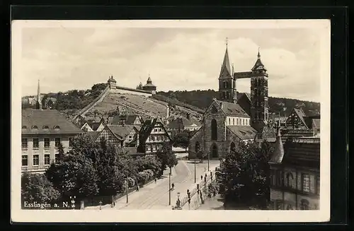 AK Esslingen a. N., Partie an der Stadtkirche