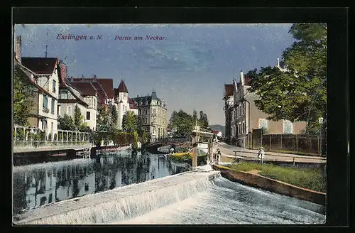 AK Esslingen a. N., Partie am Neckar