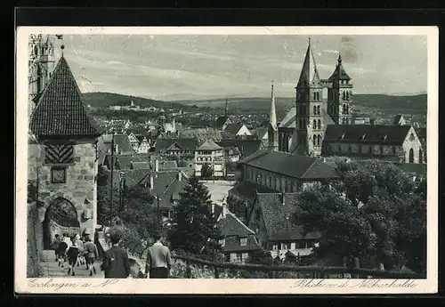 AK Esslingen a. N., Blick von der Neckarhalde