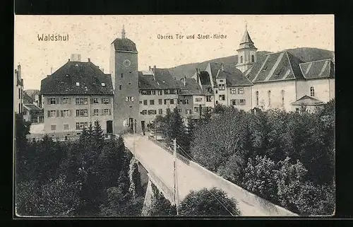 AK Waldshut, Oberes Tor und Stadt-Kirche