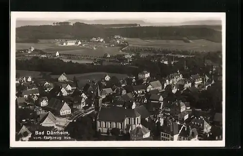 AK Bad Dürrheim, Ortsansicht vom Flugzeug aus