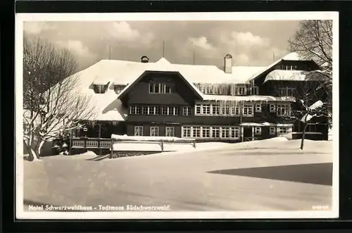 AK Todtmoos /Südschwarzwald, Hotel Schwarzwaldhaus im Winter