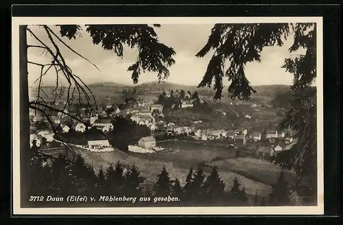 AK Daun i. Eifel, Ortsansicht v. Mühlenberg aus gesehen