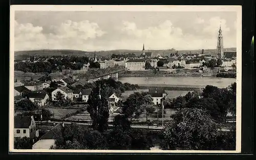 AK Simbach a. Inn, Reichsbrücke Braunau am Inn