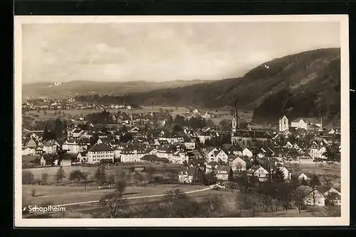 AK Schopfheim, Teilansicht mit Kirche