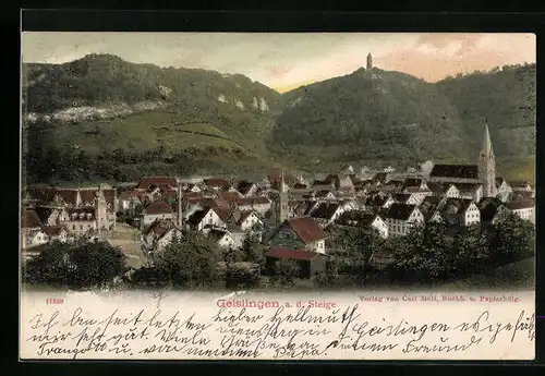 AK Geislingen a. d. Steige, Der Ort im Tal