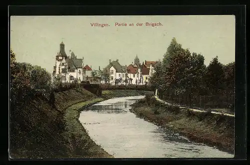 AK Villingen, Partie an der Brigach