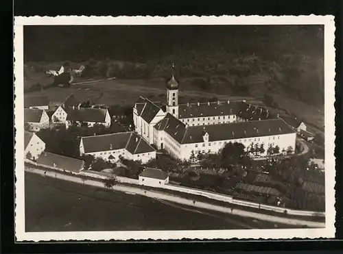 AK Oberschönenfeld, Gistercienserinnen-Abtei, Fliegeraufnahme