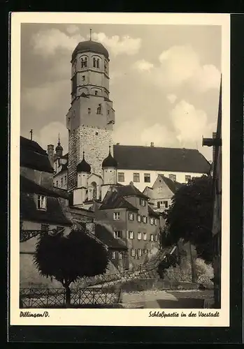 AK Dillingen /D., Schlosspartie in der Vorstadt