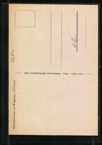AK Bischofswiesen, Ortsansicht mit Watzmann
