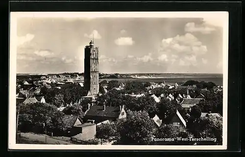 AK West-Terschelling, Panorama mit Leuchtturm