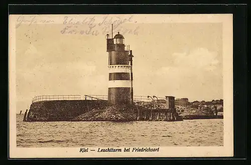 AK Kiel /Friedrichsort, Der Leuchtturm