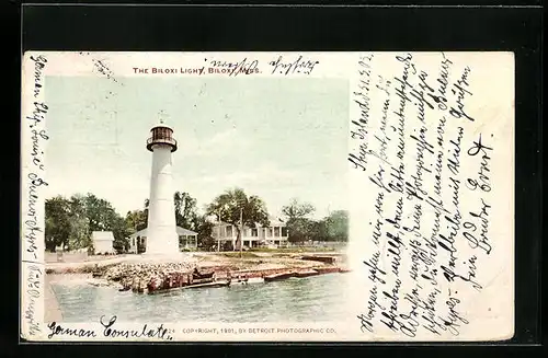 AK Biloxi /Miss., The Biloxi Light, Leuchtturm