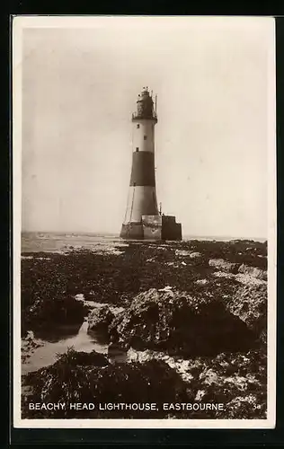 AK Eastbourne, Beachy Head Lighthouse, Leuchtturm