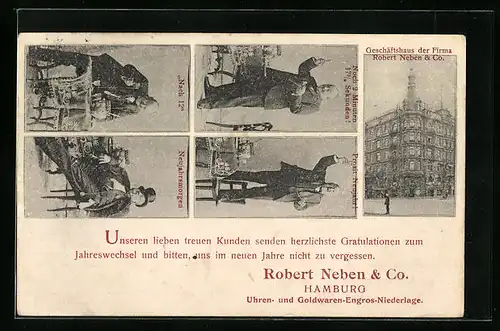 AK Hamburg-Neustadt, Firma Robert Neben & Co. - Geschäftshaus, Bleichenbrücke 6