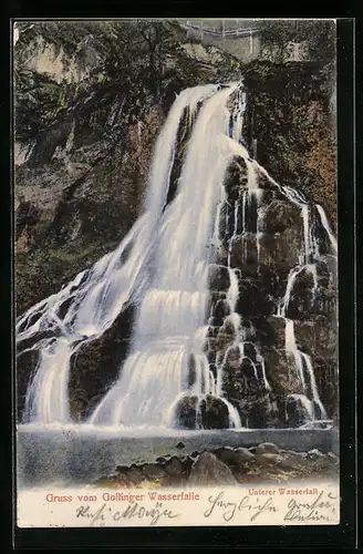 AK Partie am Gollinger Wasserfall, Unterer Wasserfall