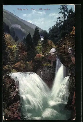 AK Badgastein, Oberer Wasserfall im Herbst