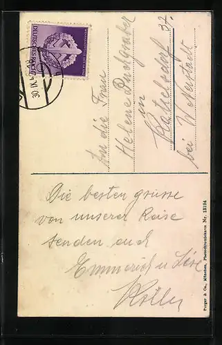 AK Badgastein, Unterer Wasserfall, Brücke