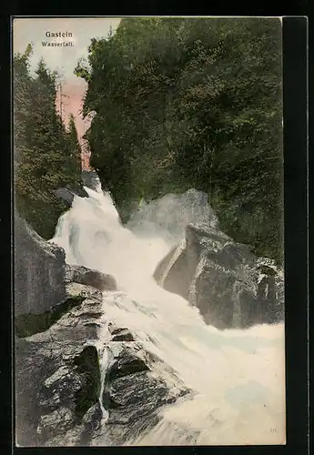 AK Gastein, Der Wasserfall bei Abendrot