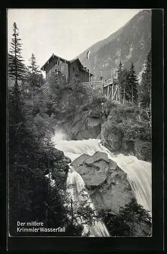 AK Der mittlere Krimmler-Wasserfall