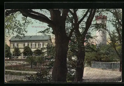 AK Heilbronn a. N., Restaurant Wartberg mit Turm