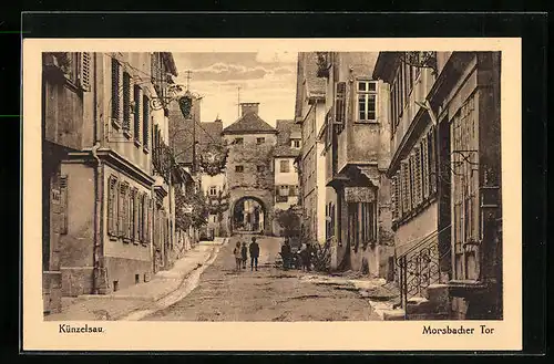 AK Künzelsau, Morsbacher Tor mit Strassenpartie