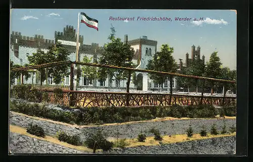 AK Werder a. H., Restaurant Friedrichshöhe - Vorderansicht