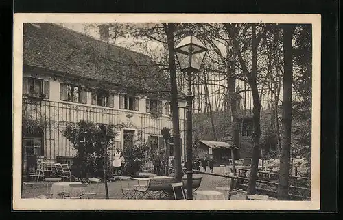 AK Augsburg, Konditorei, Cafe-Restaurant Waldfrieden