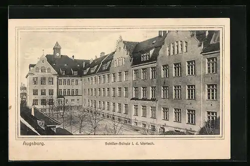 AK Augsburg, Schillerschule i. d. Wertach