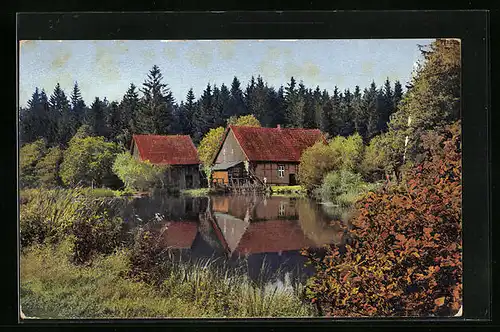 Künstler-AK Photochromie Nr. 3105: Haus am See