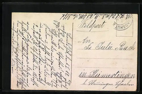 AK Kleines Mädchen auf dem Rücken eines liegenden Bernhardiners