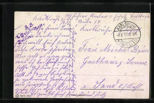 Künstler-AK Zwei Pferde mit Zaumzeug