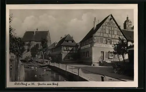 AK Dettelbach a. M., Gasthaus Wagenhäuser am Bach