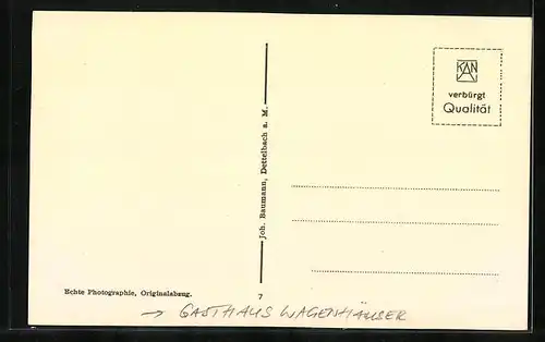 AK Dettelbach a. M., Gasthaus Wagenhäuser am Bach