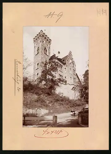 Fotografie Brück & Sohn Meissen, Ansicht Ronneburg, Strasse vor dem Schloss