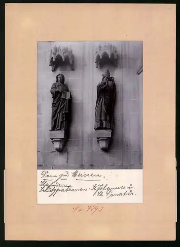 Fotografie Brück & Sohn Meissen, Ansicht Meissen i. Sa., Dom, Schutzpatronen St. Johannes und St. Donatus