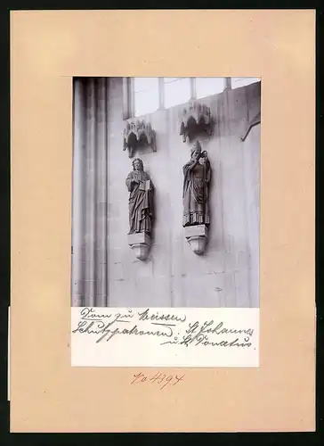 Fotografie Brück & Sohn Meissen, Ansicht Meissen i. Sa., Dom, Schutzpatronen St. Johannes und St. Donatus