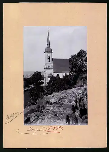Fotografie Brück & Sohn Meissen, Ansicht Stolpen, Partie an der Kirche