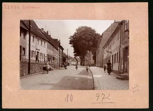 Fotografie Brück & Sohn Meissen, Ansicht Oederan i. Sa., Partie in der Hainichener Strasse, Bäckerei Emil Paul